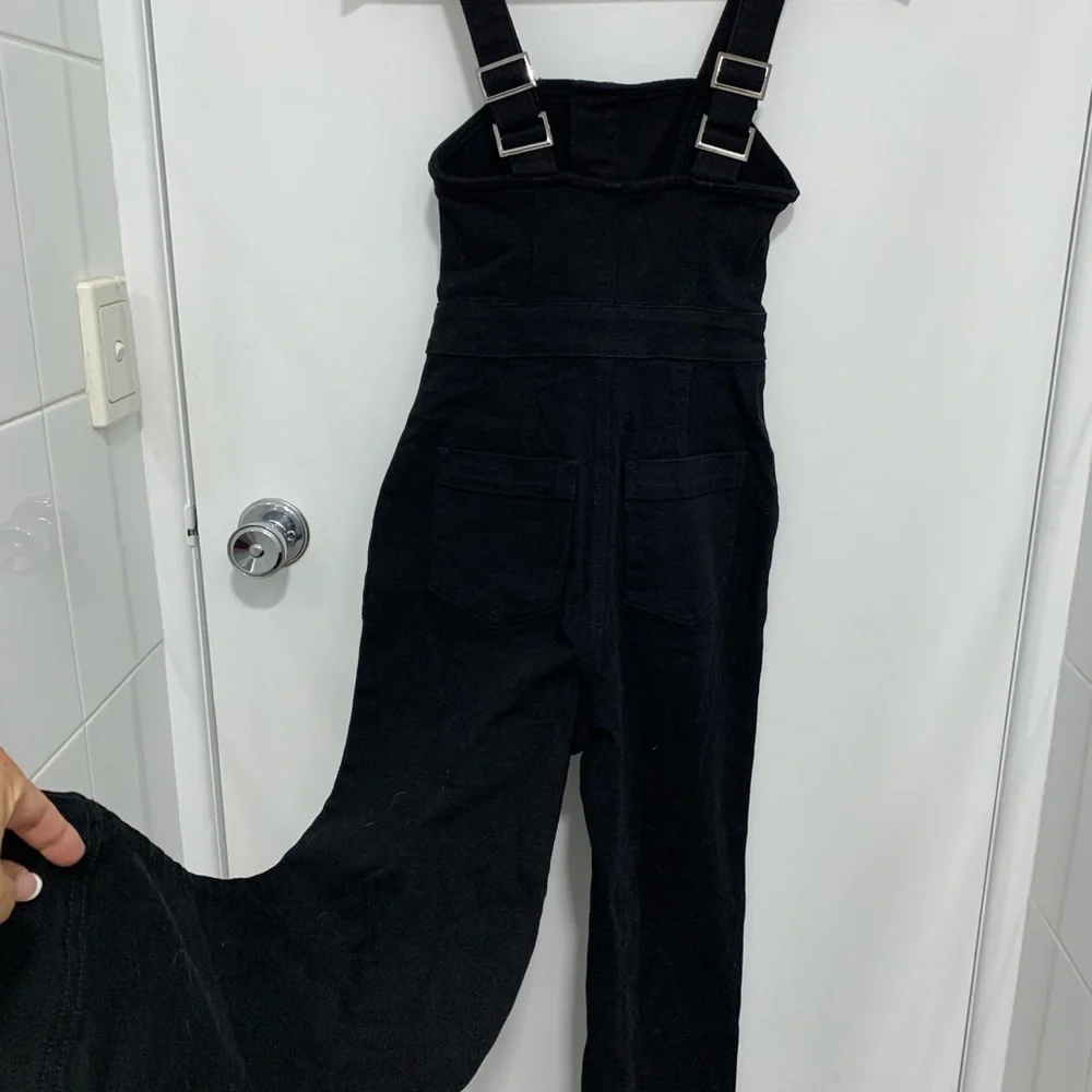 AVA & EVER Black Denim Jumpsuit Sz 6 BNWT - Picture 8 of 10